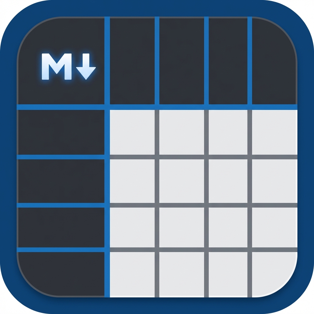 Visual Table Canvas for Markdown